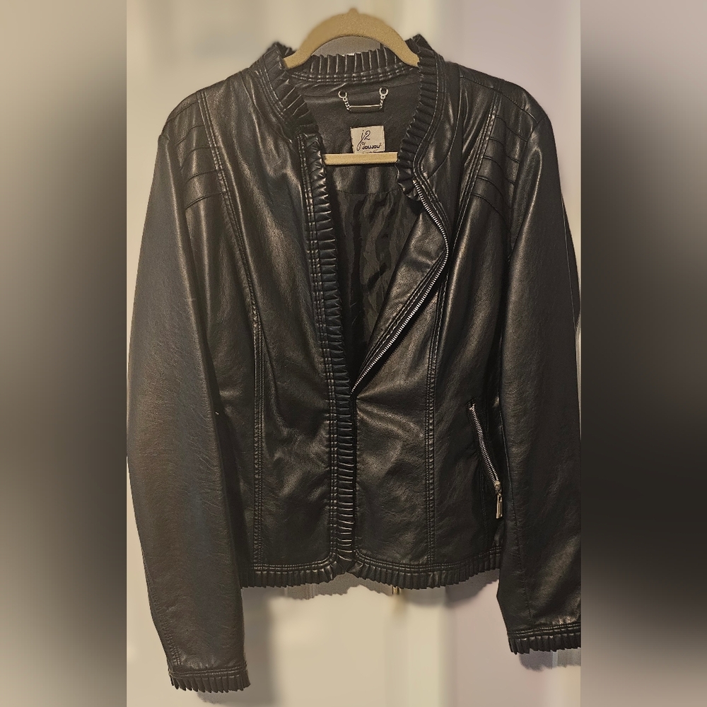 Womens faux leather jacket